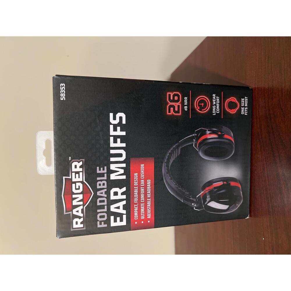 Ranger Foldable Ear Muffs - 26 dB NRR Noise Protection (SR435)